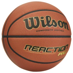 Мяч баск. WILSON Reaction PRO, WTB10138XB06, р.6, синт. PU, бутил. камера, темно-коричневый