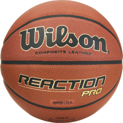 Мяч баск. WILSON Reaction PRO, WTB10138XB06, р.6, синт. PU, бутил. камера, темно-коричневый