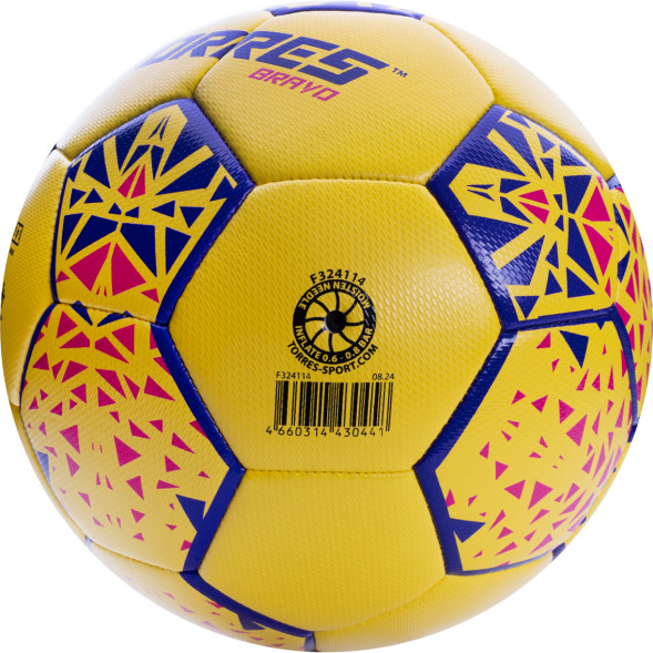 СЦ*Мяч футб  TORRES Bravo-4, F324114, р 4, ПУ, 4 сл, 32 п, гибрид сшивка, желтый