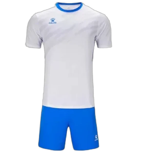 Футбольная форма KELME Short-Sleeved Football Suit (White/Blue)