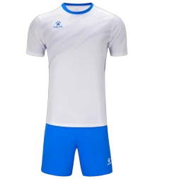 Футбольная форма KELME Short-Sleeved Football Suit (White/Blue)