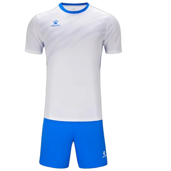 Футбольная форма KELME Short-Sleeved Football Suit (White/Blue)