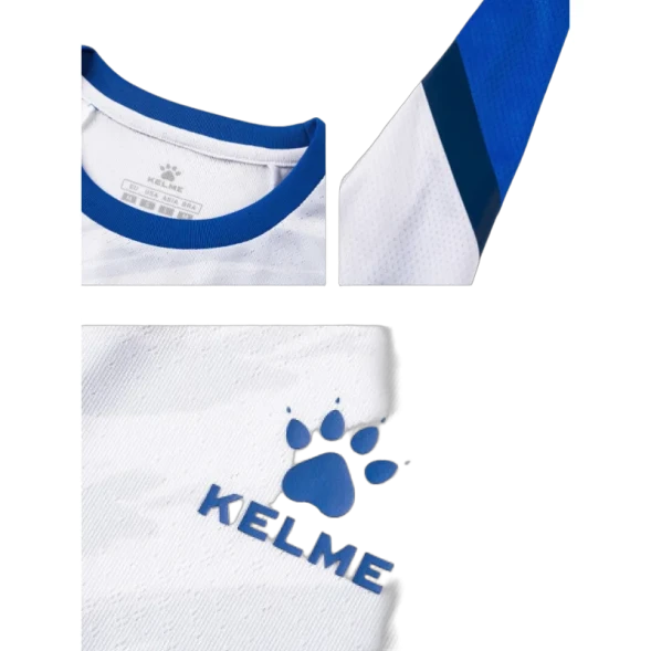 Футбольная форма KELME Short-Sleeved Football Suit (White/Blue)