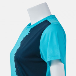 ФУТБОЛКА С КОРОТКИМ РУКАВОМ PICASHO ТУРКУАЗ ФЛУОР ТЕМНО-СИНИЙ