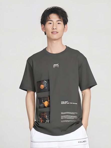 Футболка KELME Round Neck Short Sleeve T-Shirt Black