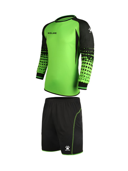 Футбольная вратарская форма KELME Long-Sleeved Football Goalkeeper Suit (Light Green/Black)