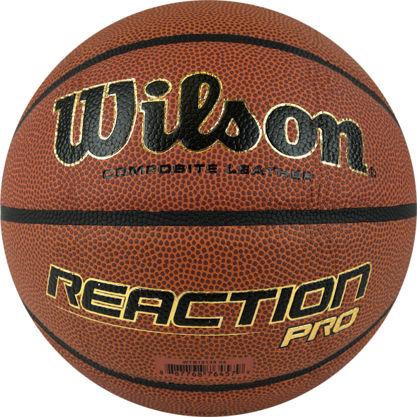 Мяч баск. WILSON Reaction PRO, WTB10139XB05, р.5, синт. PU, бутил. камера, темно-коричневый