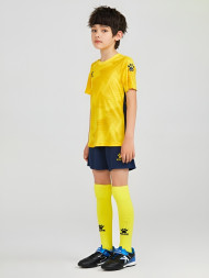 Детская футбольная форма KELME Short Sleeve Football Suit (Yellow/Dark Blue)
