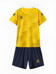 Детская футбольная форма KELME Short Sleeve Football Suit (Yellow/Dark Blue)