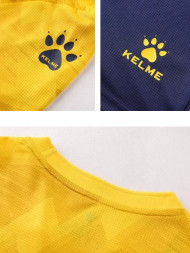 Детская футбольная форма KELME Short Sleeve Football Suit (Yellow/Dark Blue)