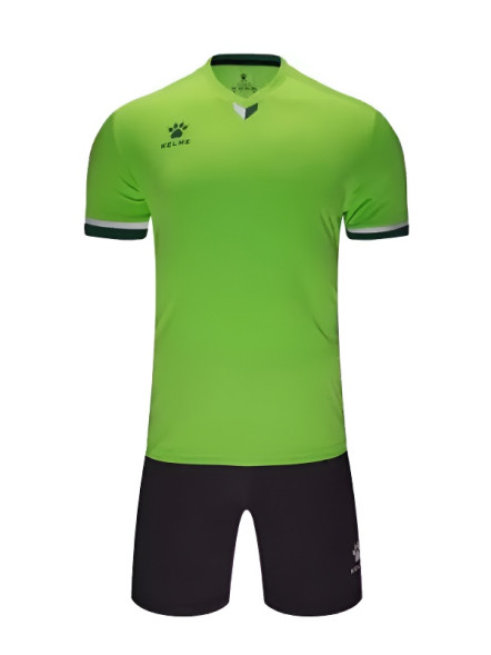 Футбольная форма KELME S/S Football Set (Light Green/Dark Grey)