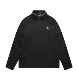 Олимпийка KELME Half Open Long Sleeve T-Shirt Black