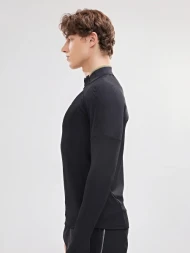 Олимпийка KELME Half Open Long Sleeve T-Shirt Black