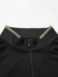 Олимпийка KELME Half Open Long Sleeve T-Shirt Black