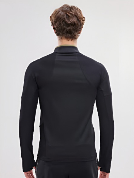 Олимпийка KELME Half Open Long Sleeve T-Shirt Black
