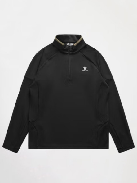 Олимпийка KELME Half Open Long Sleeve T-Shirt Black