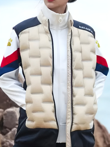 Жилет KELME Sports Down Vest (Beige/Dark Blue)