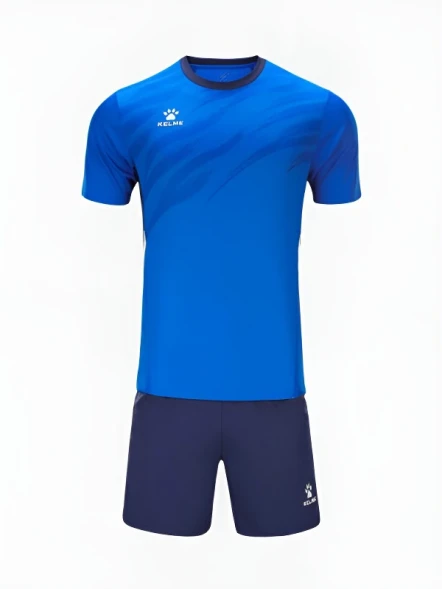 Футбольная форма KELME Short-Sleeved Football Suit (Blue/Dark Blue)
