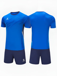 Футбольная форма KELME Short-Sleeved Football Suit (Blue/Dark Blue)
