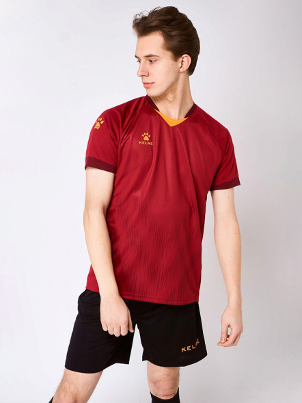 Футбольная форма KELME Short Sleeve Football Uniform (Burgundy/Black)