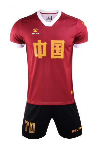 Футбольная форма KELME Short Sleeve Football Uniform (Burgundy/Black)