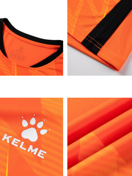 Футбольная форма KELME Short-Sleeved Football Suit (Orange/Black)