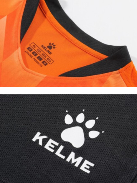 Футбольная форма KELME Short-Sleeved Football Suit (Orange/Black)