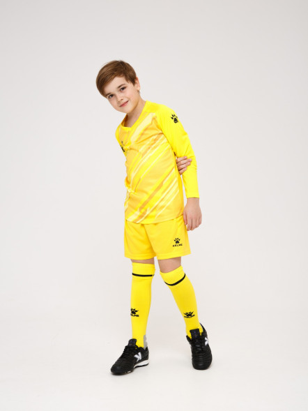 Детский комплект (лонгслив, шорты) KELME Long Sleeve Goalkeeper Suit Yellow