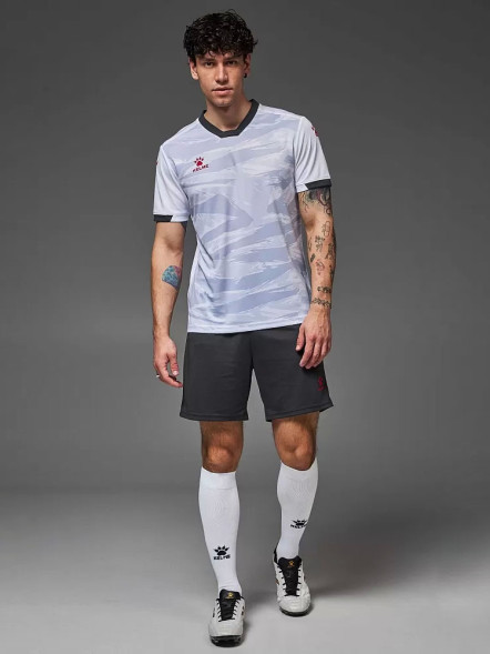 Футбольная форма KELME Short Sleeve Football Suit (White/Dark Grey)