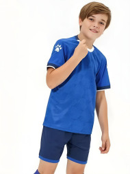 Детская футбольная форма KELME Short-Sleeved Football Suit Blue