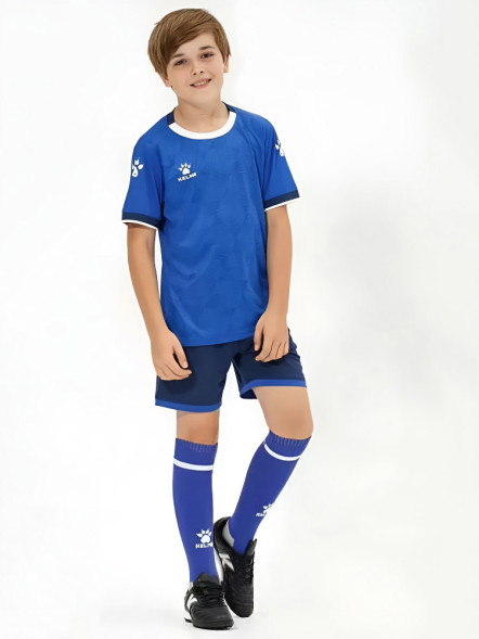 Детская футбольная форма KELME Short-Sleeved Football Suit Blue