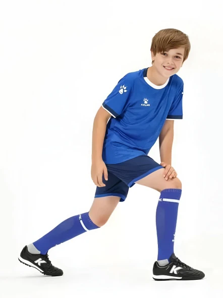 Детская футбольная форма KELME Short-Sleeved Football Suit Blue