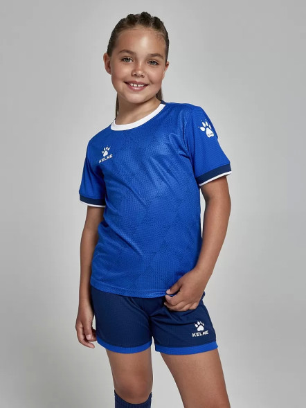 Детская футбольная форма KELME Short-Sleeved Football Suit Blue