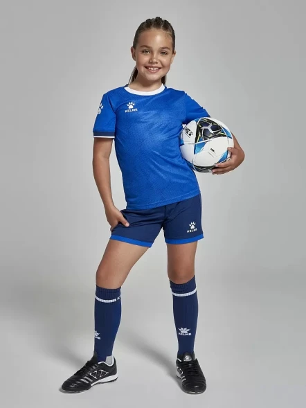 Детская футбольная форма KELME Short-Sleeved Football Suit Blue