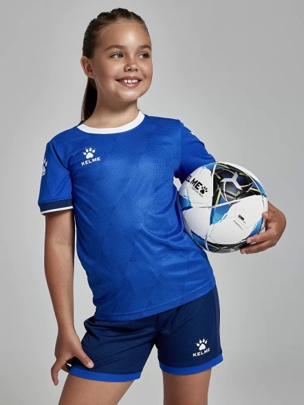 Детская футбольная форма KELME Short-Sleeved Football Suit Blue