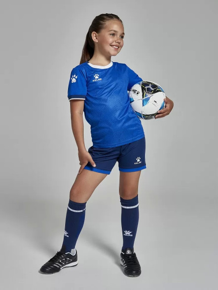 Детская футбольная форма KELME Short-Sleeved Football Suit Blue