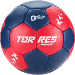 Мяч ганд TORRES Training, H32450, р 0, ПУ, 4 подкл слоя, руч сшивка, мультиколор