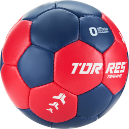 Мяч ганд TORRES Training, H32450, р 0, ПУ, 4 подкл слоя, руч сшивка, мультиколор