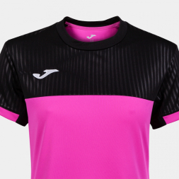 CAMISETA MANGA CORTA MONTREAL ROSA FLÚOR NEGRO