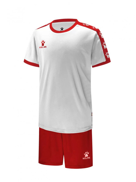 Детская футбольная форма KELME S/S Football Set Kid (White/Red)
