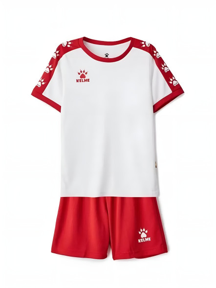 Детская футбольная форма KELME S/S Football Set Kid (White/Red)