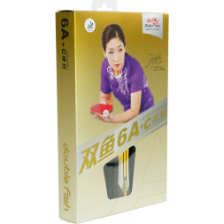 Ракетка для настольного тенниса DOUBLE FISH 6A+C, ITTF Approved, + 2 мяча