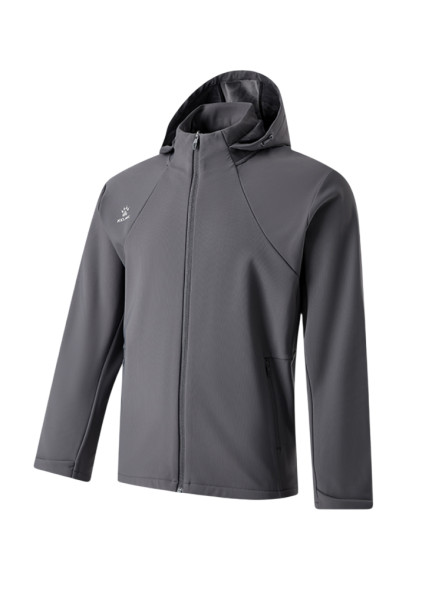 Демисезонная куртка KELME Plush Knitted Jacket (hooded) Grey