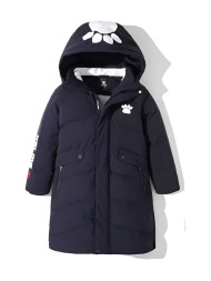 Детский пуховик KELME Boys Mid-Length Down Jacket Dark Blue