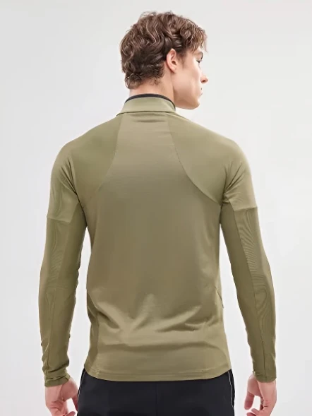 Олимпийка KELME Half Open Long Sleeve T-Shirt Khaki
