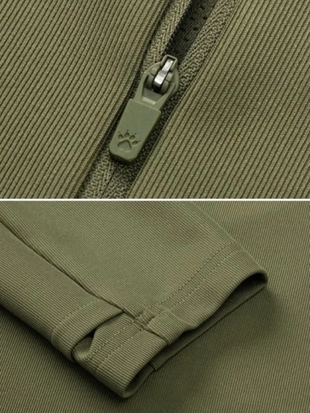 Олимпийка KELME Half Open Long Sleeve T-Shirt Khaki