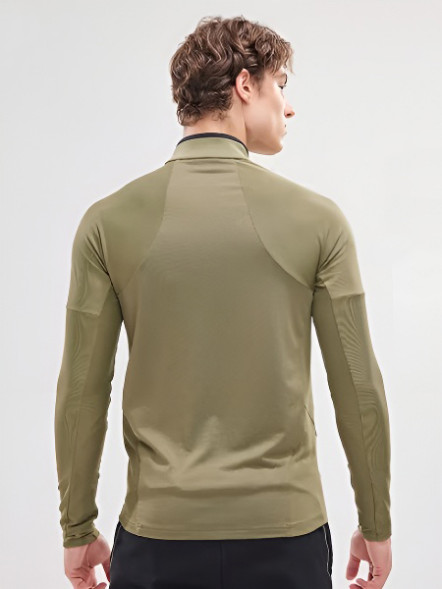 Олимпийка KELME Half Open Long Sleeve T-Shirt Khaki