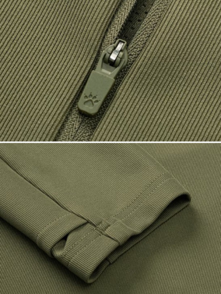 Олимпийка KELME Half Open Long Sleeve T-Shirt Khaki