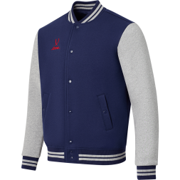 Бомбер JÖGEL ESSENTIAL Fleece Bomber, темно-синий/серый меланж