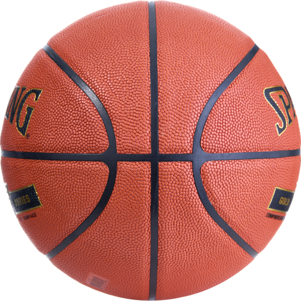 Мяч баск. SPALDING TF Gold 76857z, р.7, композит (микрофибра), коричнево-черный